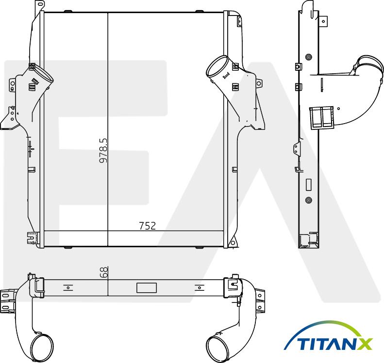 EACLIMA 36A45012T - Intercooler, échangeur droxauto.com