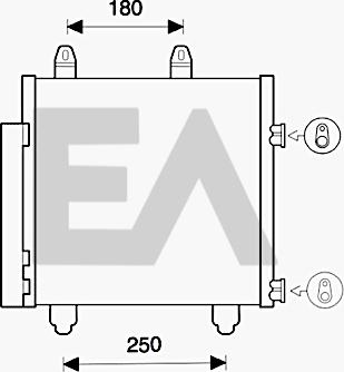 EACLIMA 30C55010 - Condensateur, climatisation droxauto.com