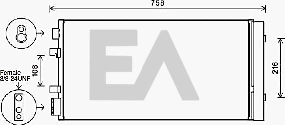 EACLIMA 30C60066 - Condensateur, climatisation droxauto.com