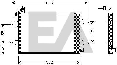 EACLIMA 30C61002 - Condensateur, climatisation droxauto.com