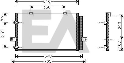 EACLIMA 30C05002 - Condensateur, climatisation droxauto.com