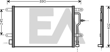 EACLIMA 30C02016 - Condensateur, climatisation droxauto.com