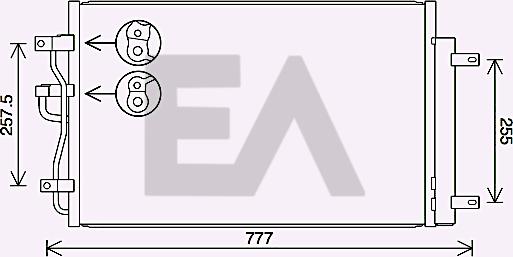 EACLIMA 30C14046 - Condensateur, climatisation droxauto.com