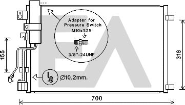 EACLIMA 30C18061 - Condensateur, climatisation droxauto.com