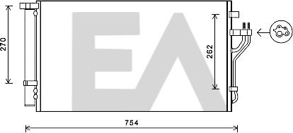EACLIMA 30C28069 - Condensateur, climatisation droxauto.com