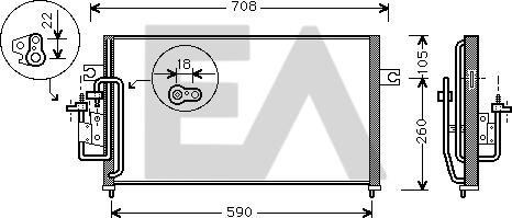 EACLIMA 30C28009 - Condensateur, climatisation droxauto.com