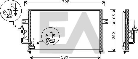 EACLIMA 30C28007 - Condensateur, climatisation droxauto.com
