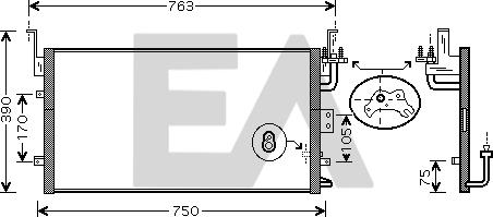 EACLIMA 30C28024 - Condensateur, climatisation droxauto.com