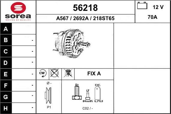EAI 56218 - Alternateur droxauto.com