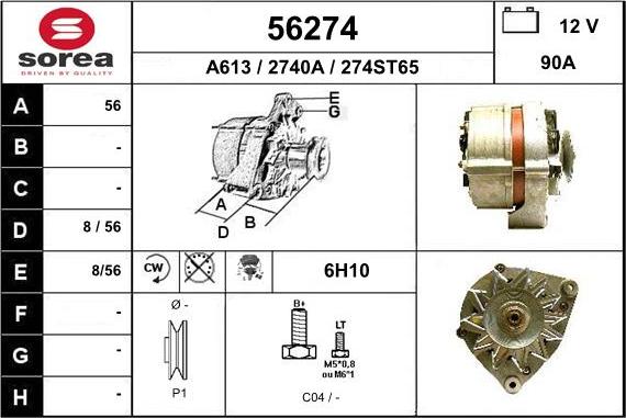 EAI 56274 - Alternateur droxauto.com