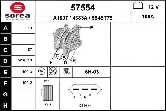 EAI 57554 - Alternateur droxauto.com