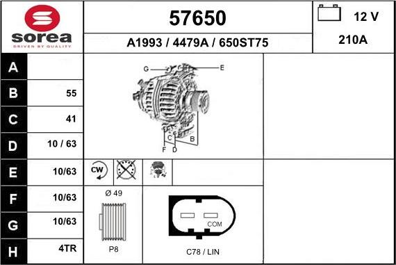 EAI 57650 - Alternateur droxauto.com