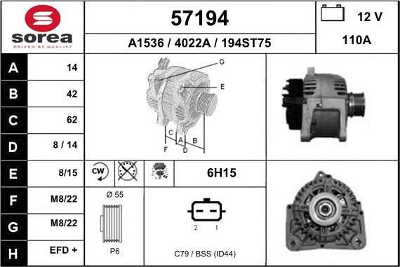 EAI 57194 - Alternateur droxauto.com
