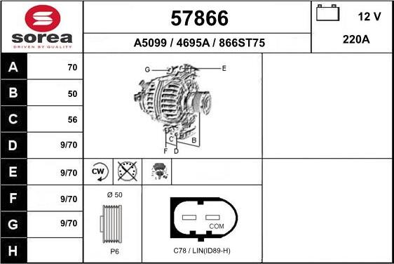 EAI 57866 - Alternateur droxauto.com