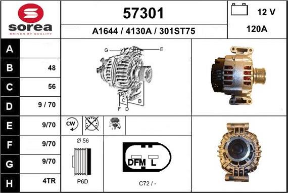 EAI 57301 - Alternateur droxauto.com