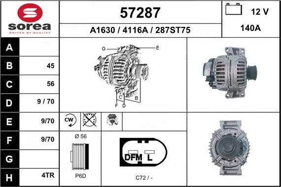 EAI 57287 - Alternateur droxauto.com