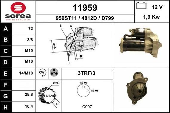 EAI 11959 - Démarreur droxauto.com