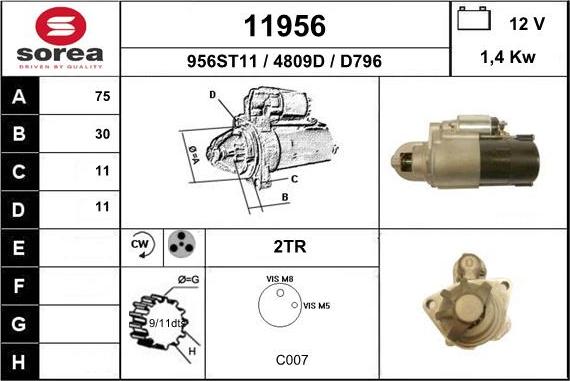 EAI 11956 - Démarreur droxauto.com