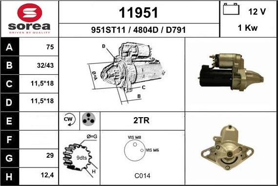 EAI 11951 - Démarreur droxauto.com