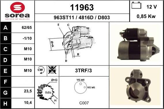 EAI 11963 - Démarreur droxauto.com