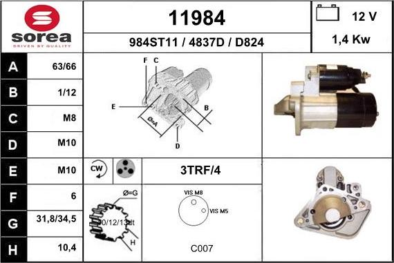 EAI 11984 - Démarreur droxauto.com