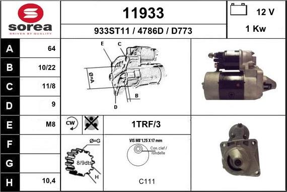 EAI 11933 - Démarreur droxauto.com