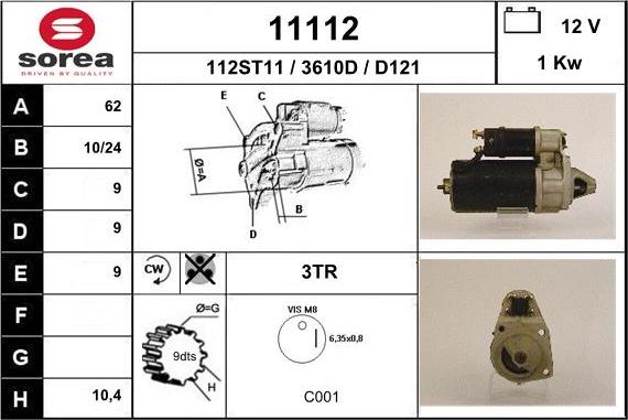EAI 11112 - Démarreur droxauto.com
