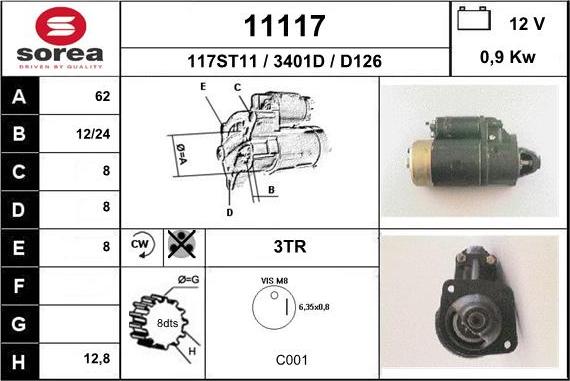 EAI 11117 - Démarreur droxauto.com