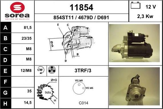 EAI 11854 - Démarreur droxauto.com