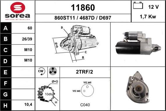 EAI 11860 - Démarreur droxauto.com