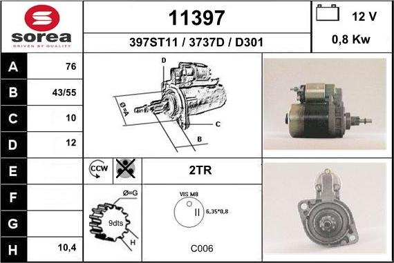 EAI 11397 - Démarreur droxauto.com