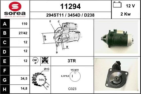 EAI 11294 - Démarreur droxauto.com