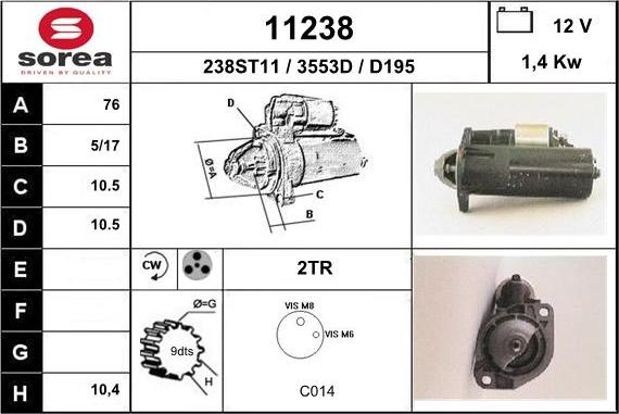 EAI 11238 - Démarreur droxauto.com