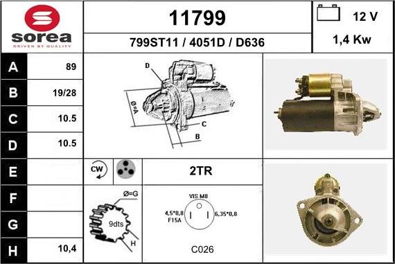 EAI 11799 - Démarreur droxauto.com
