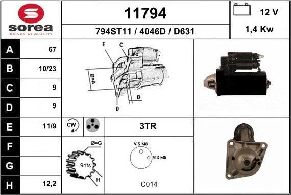 EAI 11794 - Démarreur droxauto.com
