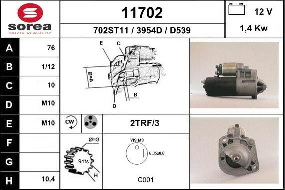 EAI 11702 - Démarreur droxauto.com