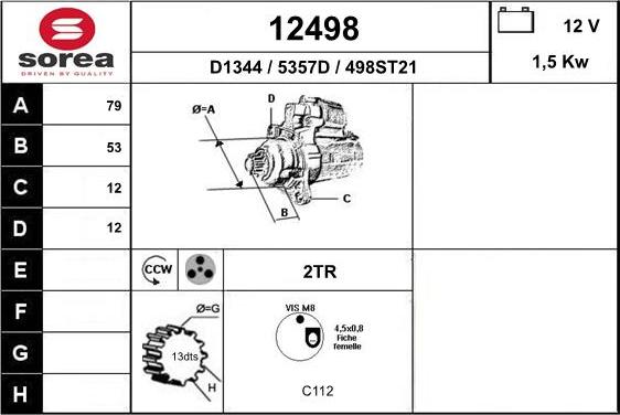 EAI 12498 - Démarreur droxauto.com