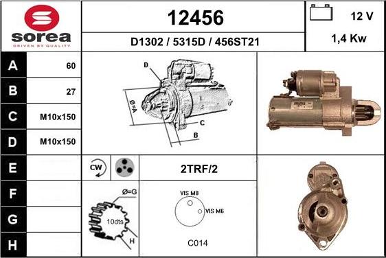 EAI 12456 - Démarreur droxauto.com