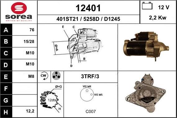 EAI 12401 - Démarreur droxauto.com