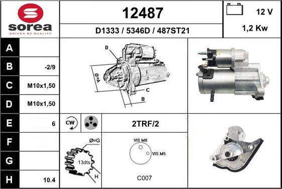 EAI 12487 - Démarreur droxauto.com