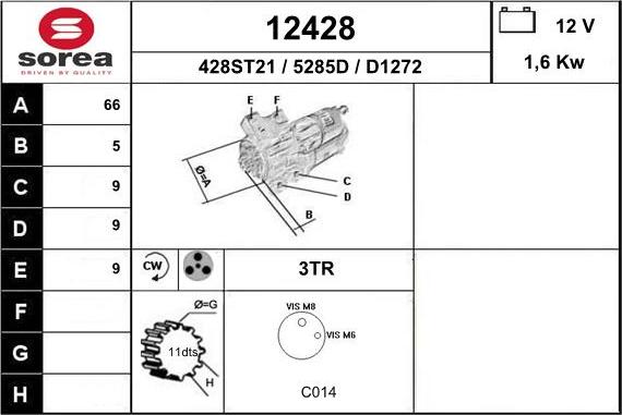 EAI 12428 - Démarreur droxauto.com