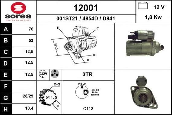 EAI 12001 - Démarreur droxauto.com