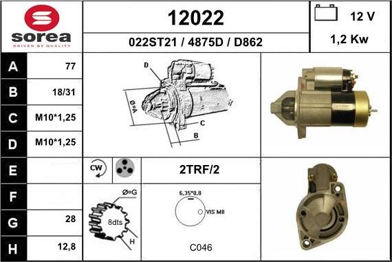 EAI 12022 - Démarreur droxauto.com