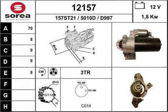 EAI 12157 - Démarreur droxauto.com