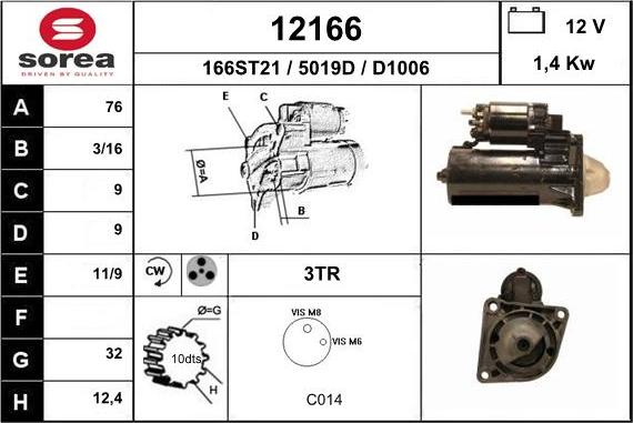 EAI 12166 - Démarreur droxauto.com