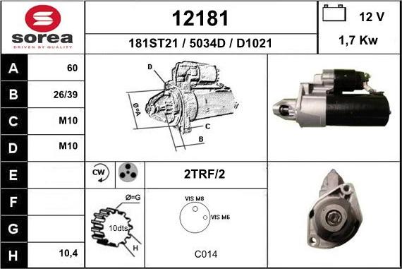 EAI 12181 - Démarreur droxauto.com