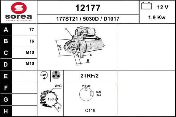 EAI 12177 - Démarreur droxauto.com