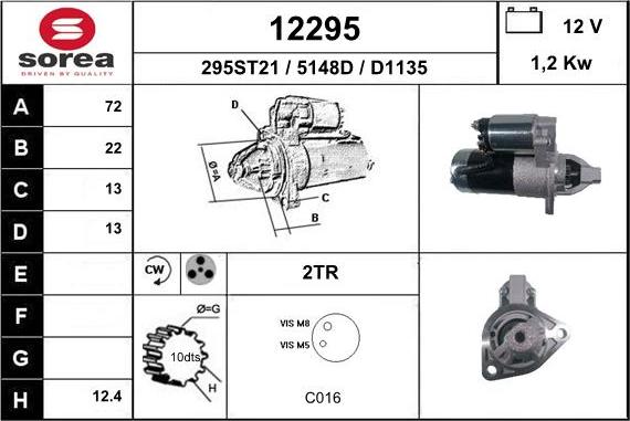 EAI 12295 - Démarreur droxauto.com