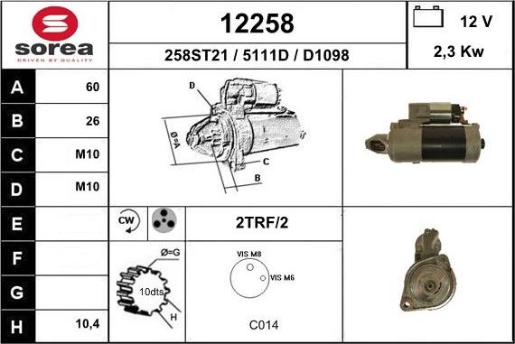 EAI 12258 - Démarreur droxauto.com