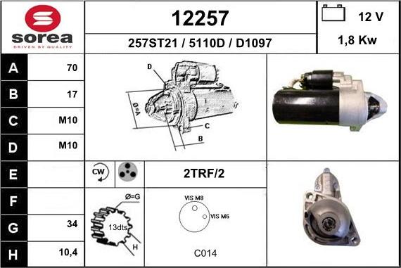 EAI 12257 - Démarreur droxauto.com